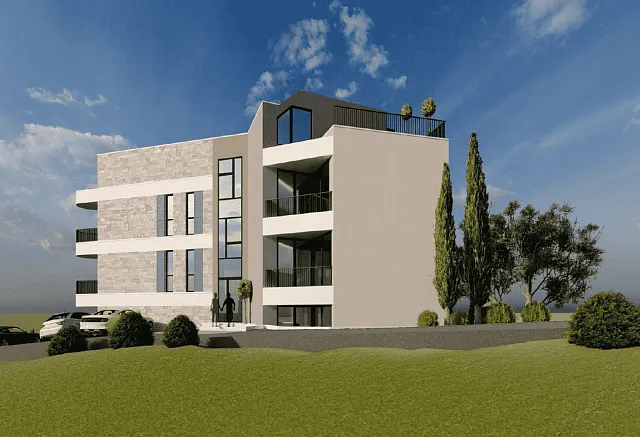 Apartments in a new modern building in Baosici 50m away from the sea
